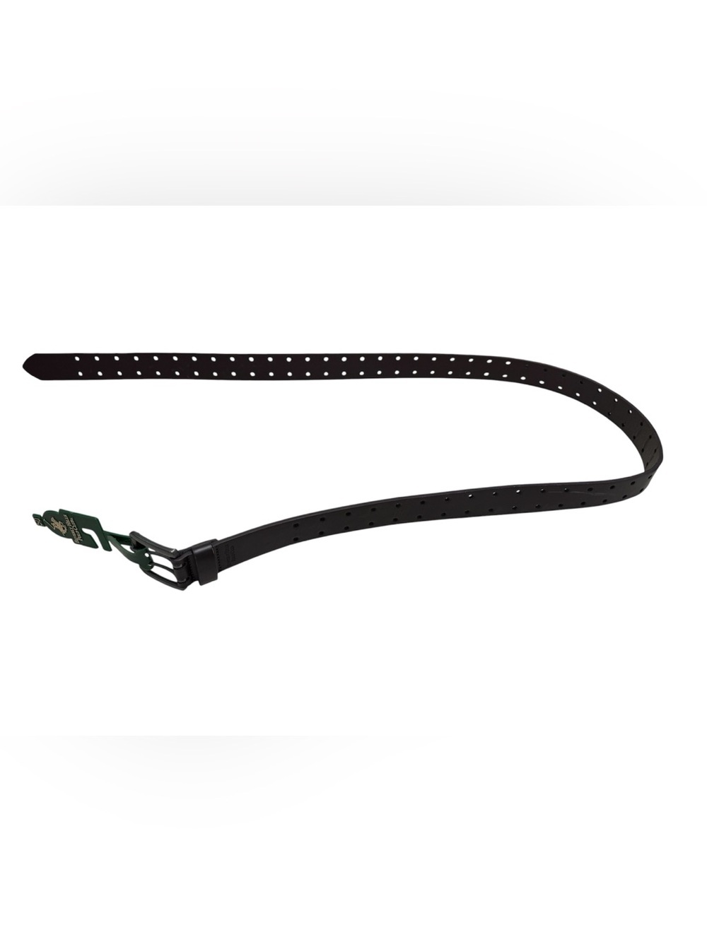 Beverly Hills Polo Club Double-Prong Perforated Leather Belt Size 50